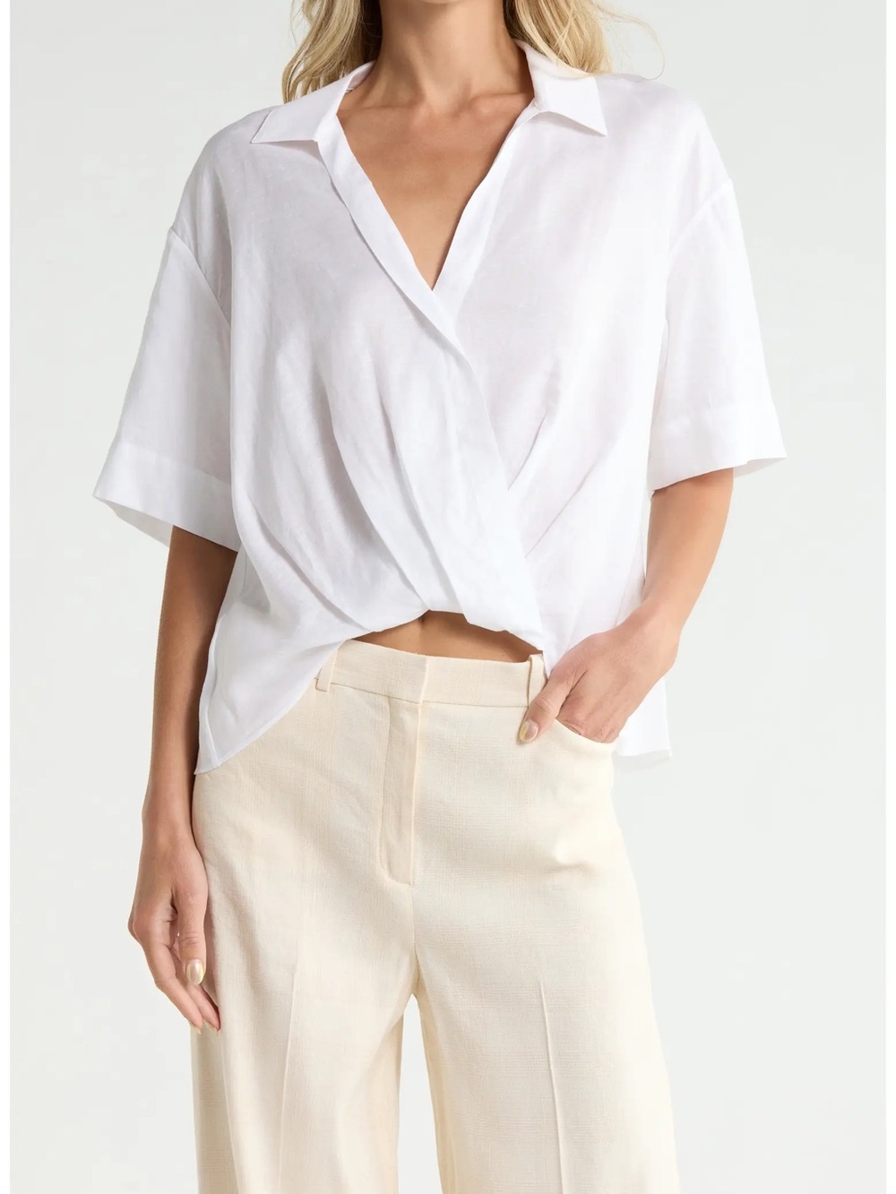Theory Twist High-Low Top
